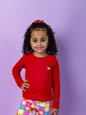 Camiseta Infantil Menina Básica Manga Longa