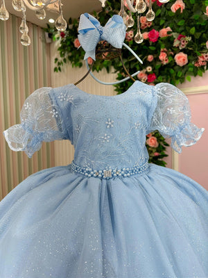 Vestido Bella Child Laize Azul Bebê