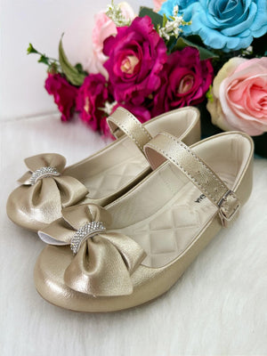 Sapatilha Flor Di Mila Rubia Saltinho Dourada Fosca