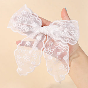 Laço Menina  Renda Flor Elegante