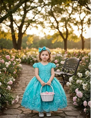 Vestido Marie Realeza Mari Verde Tiffany