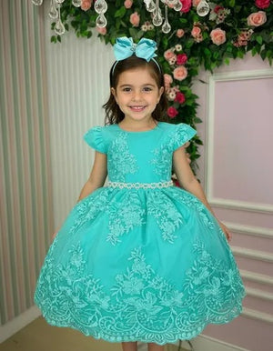 Vestido Marie Realeza Mari Verde Tiffany