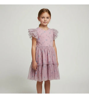 Vestido Infantil 2 Maria Estampado Rosa