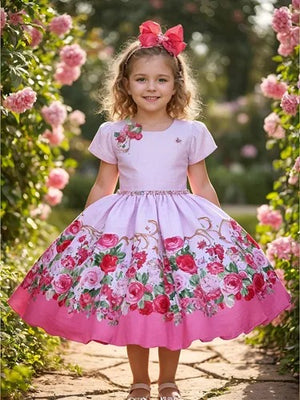 Vestido Infantil Floral Mimadine