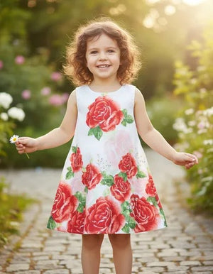 Vestido Trapézio  (a estampa pode variar)