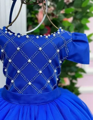 Vestido Enjoy Longo Gabriela Azul Royal