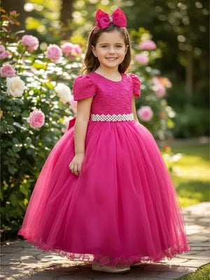 Vestido Enjoy Laura Longo Pink Rendado