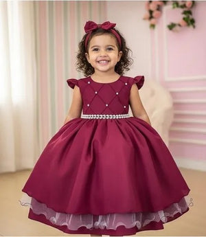 Vestido Ysa Kids Francine Marsala