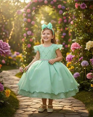 Vestido Ysa Kids Francine Verde Oliva