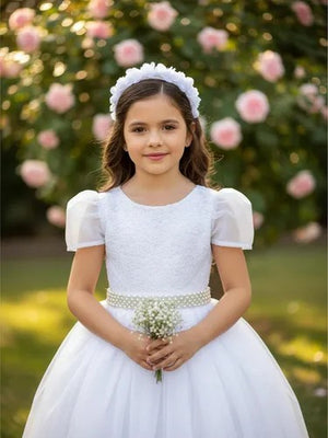 Vestido Enjoy Longo Laura Branco Rendado