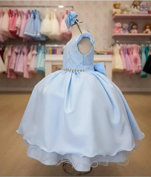 Vestido Ysa Kids Francine Azul Bebê