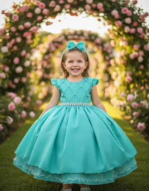 Vestido Ysa Kids Francine Verde Menta