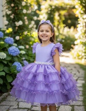 Vestido Ysa Kids Belinda Lilás