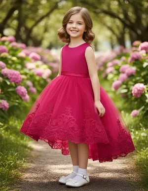 Vestido De Tule e Barra Bordada