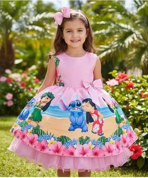Vestido Infantil Temáticos Luxo Lilo e Stitch