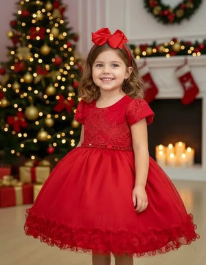 Vestido Menina Bonita Peito Com Renda