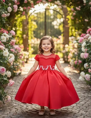 Vestido Infantil Lele Encanto Vermelho