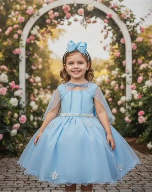 Vestido Frozen Com Capa