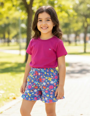 Conjunto ZK Short Estampado Babadinho E T-Shit Básica