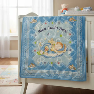 Cobertor Dasu Enxovais Meu Lindo Bebê Plusch 1.10x0.80cm