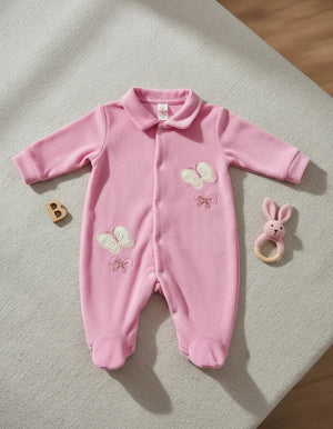 Macacão De Plush Para Bebê  bordado