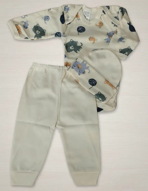 Conjunto 3 PÇ Manga Longa Masculino