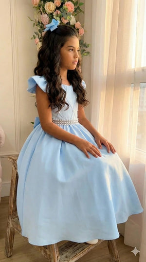 Vestido Ysa Kids Ariane Longo Azul bebê