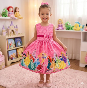 vestido infantil Hiup temático princesas