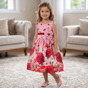 Vestido Tradicional Rosas Vermelhas