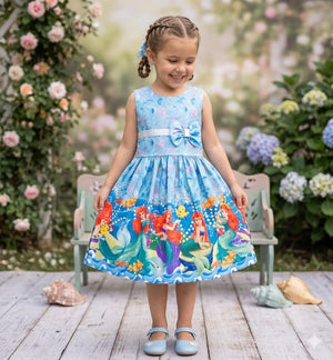 Vestido Infantil  Temático Pequena Sereia
