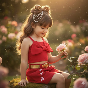 Conjunto Short Saia Laço Bordado