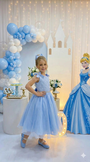 Vestido Marie Mariely Azul Bebe