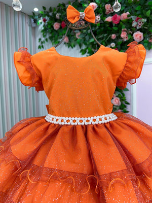 Vestido Ysa Kids Belinda Terracota